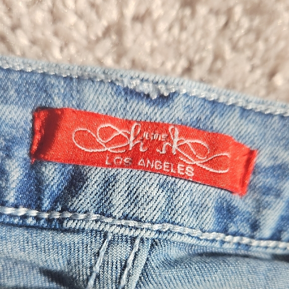 HH Jeans Los Angeles Sky Blue Denim Mini Skirt - Picture 2 of 6